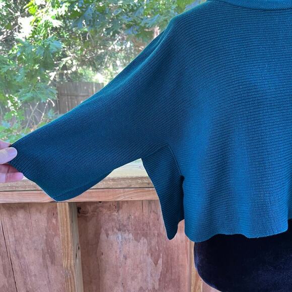 Stella Carakasi Days Like This Cropped Sweater Teal Size XS - Picture 4 of 11
